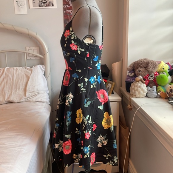 Black Floral Dress - Picture 2 of 3